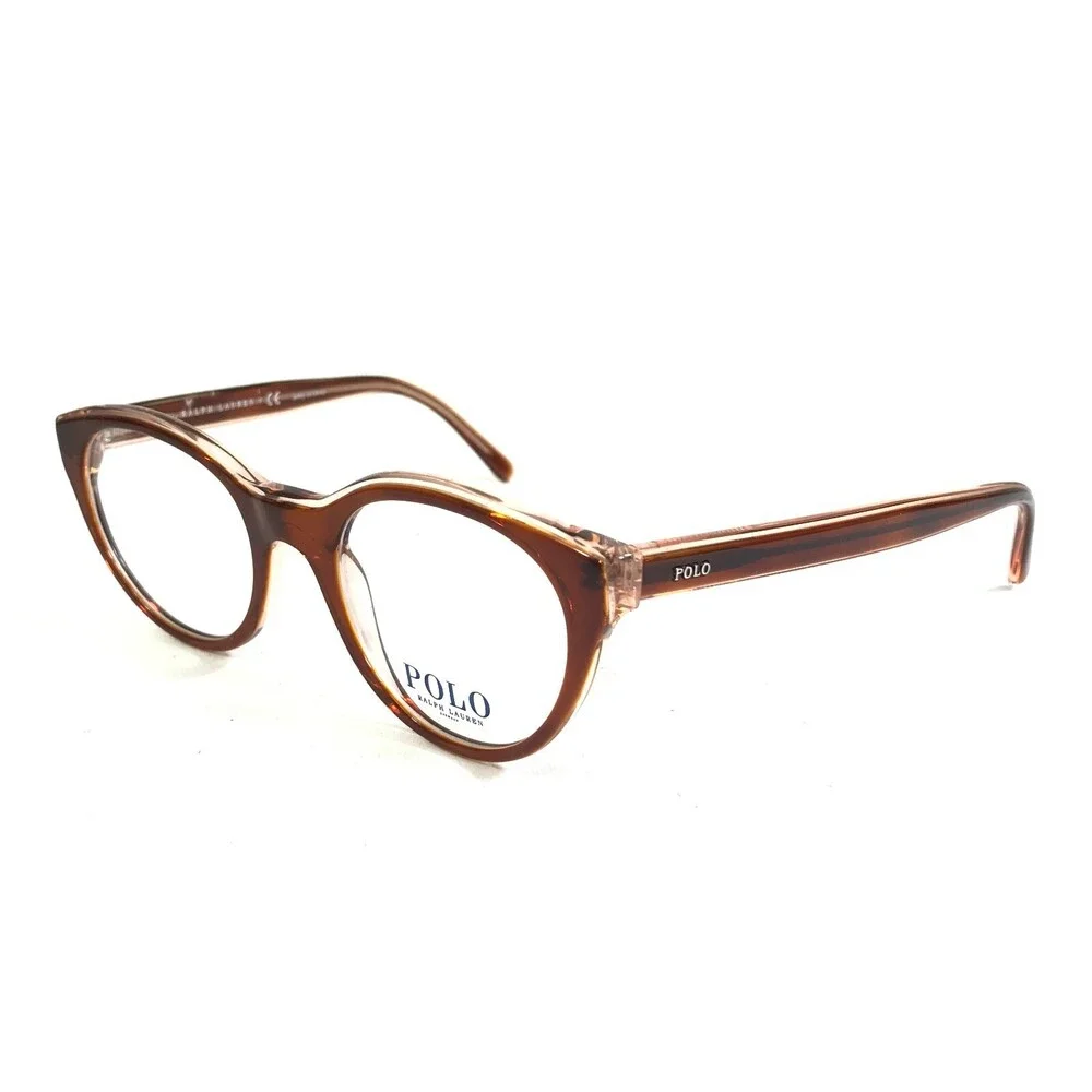 Polo Ralph Lauren Eyeglasses Frames PH 2174 5639 Brown Clear Cat Eye 49-21-145